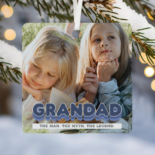 Opa Mann Mythos Legende Foto Weihnachten Ornament Aus Metall