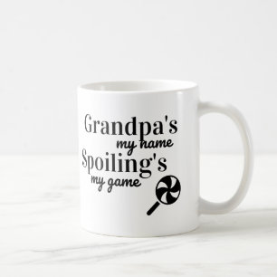 Opa, mein Name verderbt mein Spiel schwarz Kaffeetasse