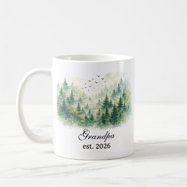 Opa Nebelwald Wasserfarben Kaffeetasse (Links)