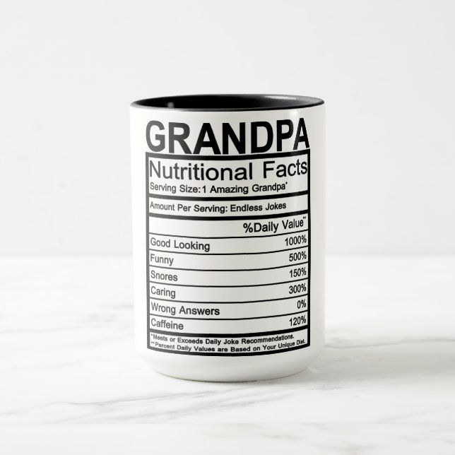 Opa Nutritional Facts Tasse (Zentrum)