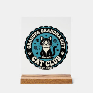Opa Oma Katze Geschenk Haustierliebhaber Shirt Kun Acrylschild
