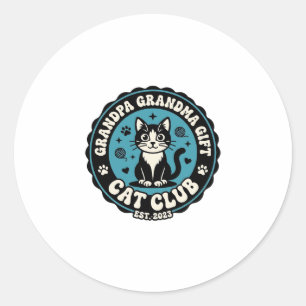 Opa Oma Katze Geschenk Haustierliebhaber Shirt Kun Runder Aufkleber