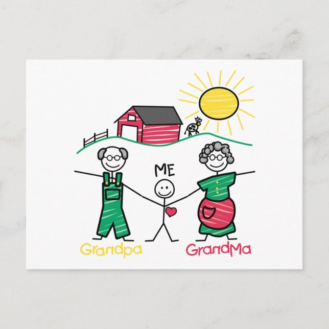 Opa Oma & Me Postkarte (Vorderseite)
