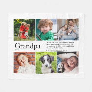 Opa Opa-Definition Foto-Collage Fleecedecke