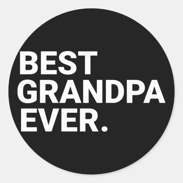 Opa Opa je Opa Runder Aufkleber (Vorderseite)