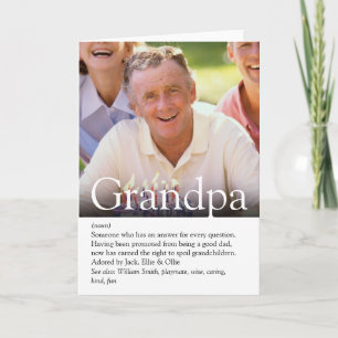 Opa, Opa, Opa, Papa Definition Foto Karte