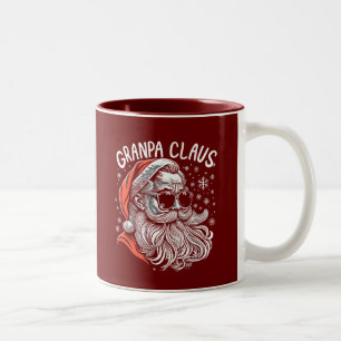 Opa Papa Claus Santa Lustiges Weihnachten Geschenk Zweifarbige Tasse