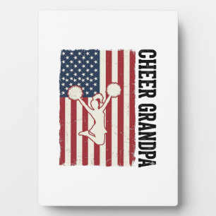 Opa patriotisches Vintage-Flag-Shirt-Design anfeue Fotoplatte