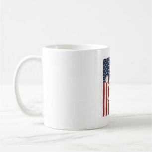 Opa patriotisches Vintage-Flag-Shirt-Design anfeue Kaffeetasse
