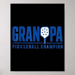 Opa Pickleball Sport Stil Paddle Spieler Poster