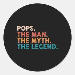 Opa Pop Der Mythos der legendären Väter Tag Runder Aufkleber