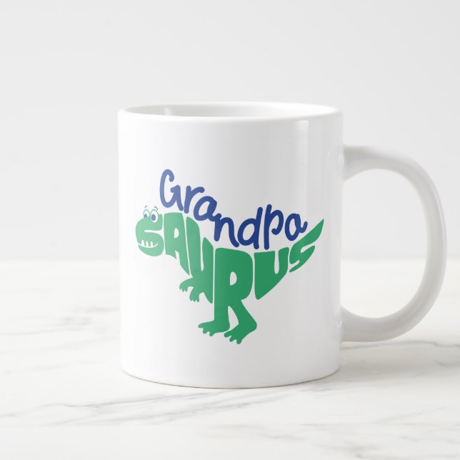 Opa Saurus Graph Jumbo-Tasse (Rechts)