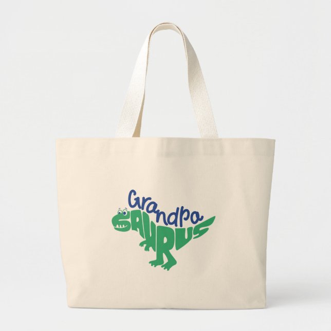 Opa Saurus Graphic Jumbo Stoffbeutel (Vorne)