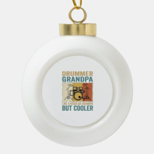 Opa Schlagzeugspieler wie ein normaler Opa, aber c Keramik Kugel-Ornament