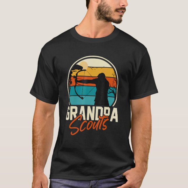 Opa Scouts Archer Bowman Bow Archery Granddad T-Shirt (Vorderseite)