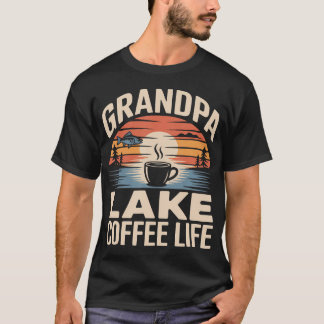 Opa-Seele Coffee Leben Entspanntes Fischen T-Shirt