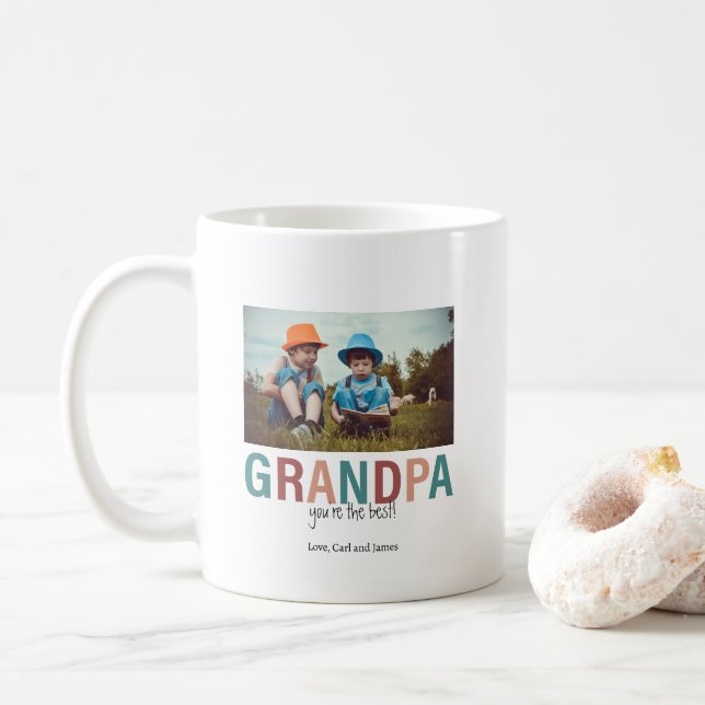 Opa Sie sind das beste Foto maßgeschneiderter Mode Kaffeetasse (Mit Donut)