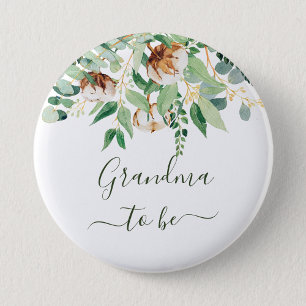 Opa to be Eucalyptus Greenery Großvater Button