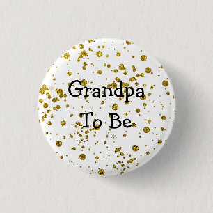 Opa to be Gold Glitzer Kinderdusche Button
