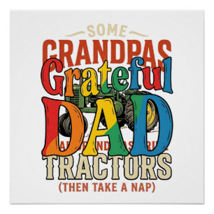 Opa Traktor Vintage Farm Nap-Shirt Design_1 Poster