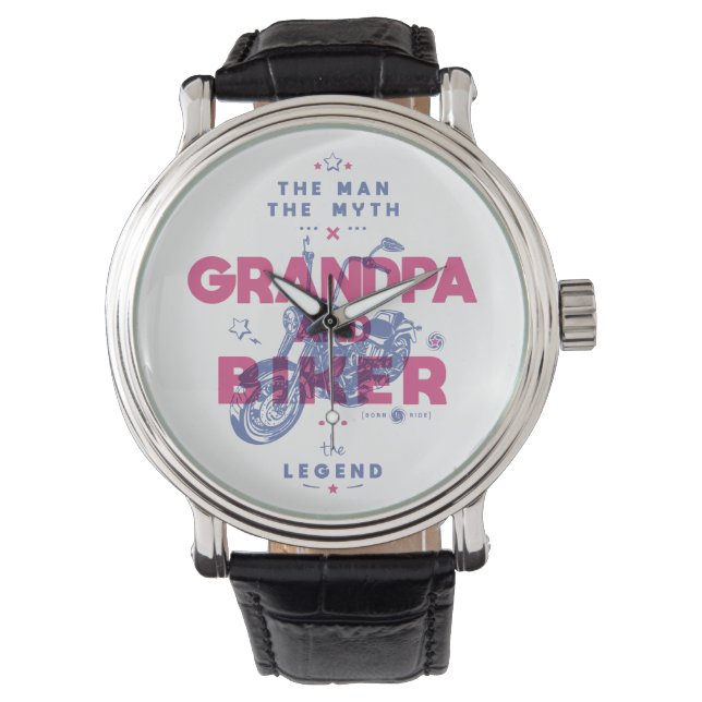 Opa und biker der Mann der Mythos der Legende Armbanduhr (Vorderseite)