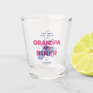 Opa und biker der Mann der Mythos der Legende Schnapsglas