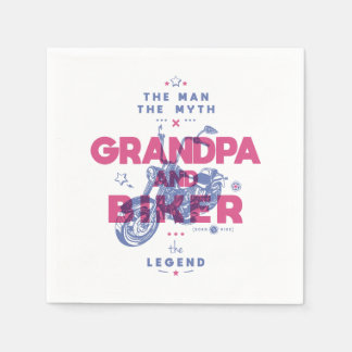 Opa und biker der Mann der Mythos der Legende Serviette