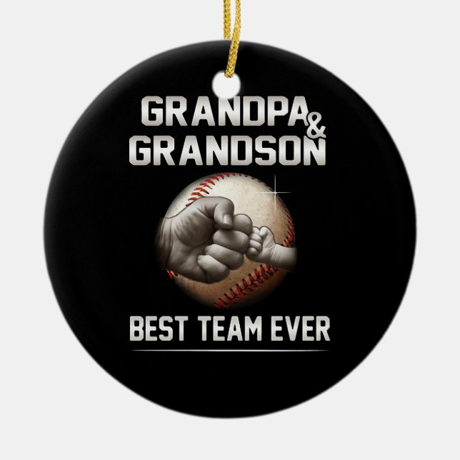 Opa und Grand-Prix-Team Keramik Ornament (Vorne)