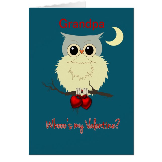 Opa Valentine's Day Niedlich Owl Spaß (Vorne)