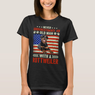 Opa Vater Hund Unterschätze niemals den alten Man T-Shirt