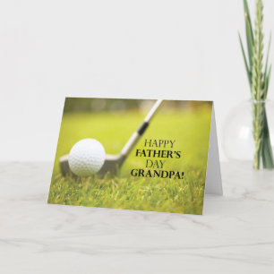 Opa, Vatertag Golf Ball im Gras Karte