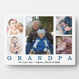 Opa Vathers Day Foto Collage Custom Fotoplatte