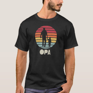 Opa Vintag Retro Sunset Vater und Kind T-Shirt
