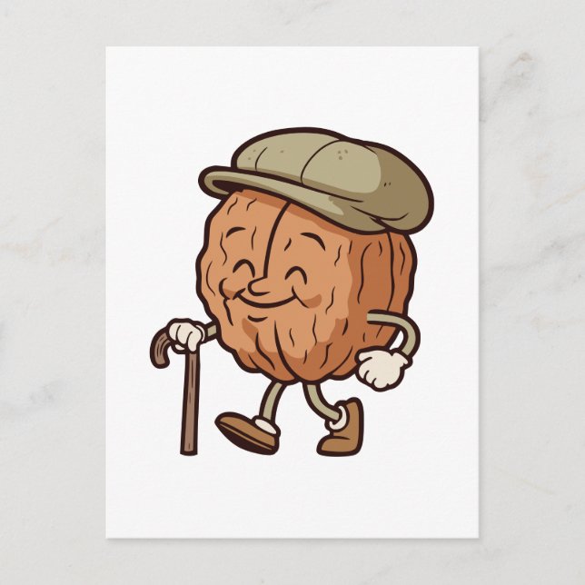 Opa Walnuss Postkarte (Vorderseite)