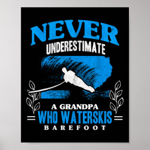 Opa Waterskis Refoot Athleten Wasserski Ath Poster
