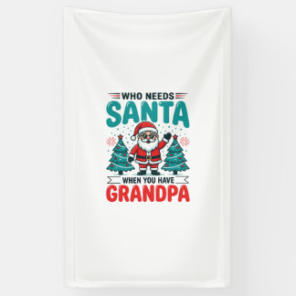 Opa Weihnachten Santa Familie Banner