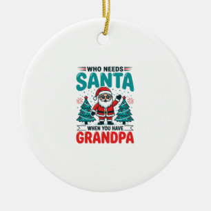 Opa Weihnachten Santa Familie Keramik Ornament