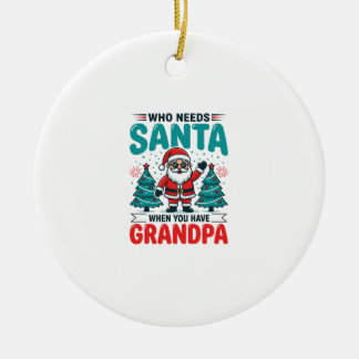 Opa Weihnachten Santa Familie Keramik Ornament