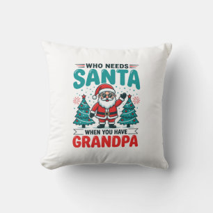 Opa Weihnachten Santa Familie Kissen