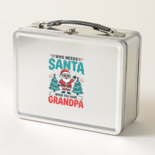 Opa Weihnachten Santa Familie Metall Brotdose