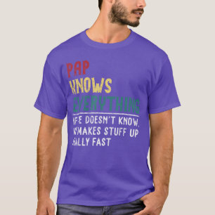Opa weiß alles für Großvater Lustiger Opa retro Ge T-Shirt