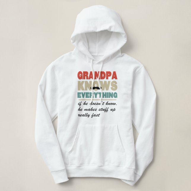Opa weiß alles Shirt (Design vorne)