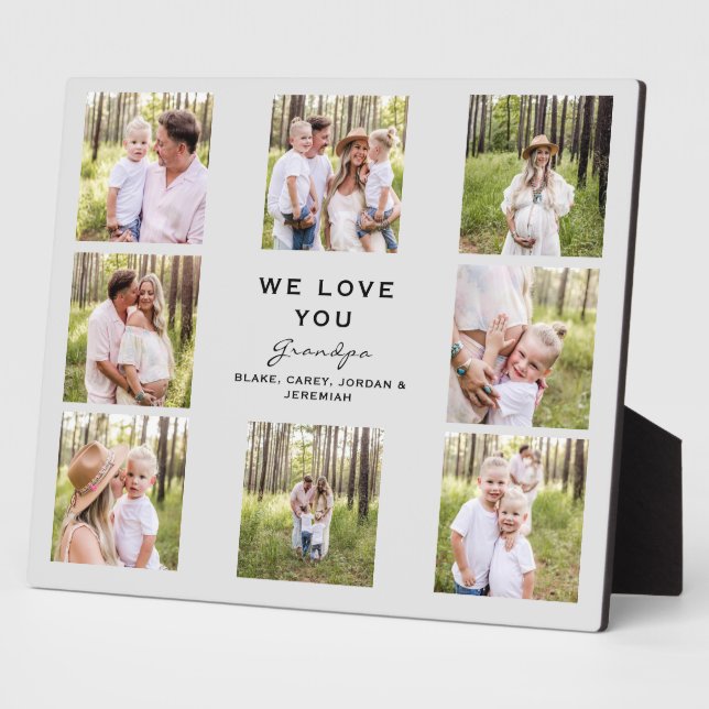 Opa Wir Liebe Sie Foto Collage Plaque Fotoplatte (Seite)
