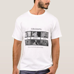 Opa wir lieben dich 6 Foto T-Shirt