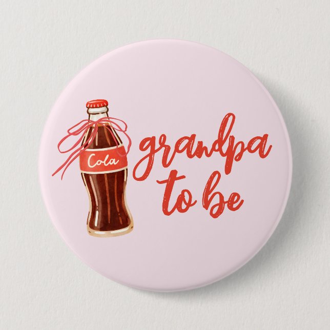 Opa wird Vintage-Cola-Flasche Retro-Soda Button (Vorderseite)