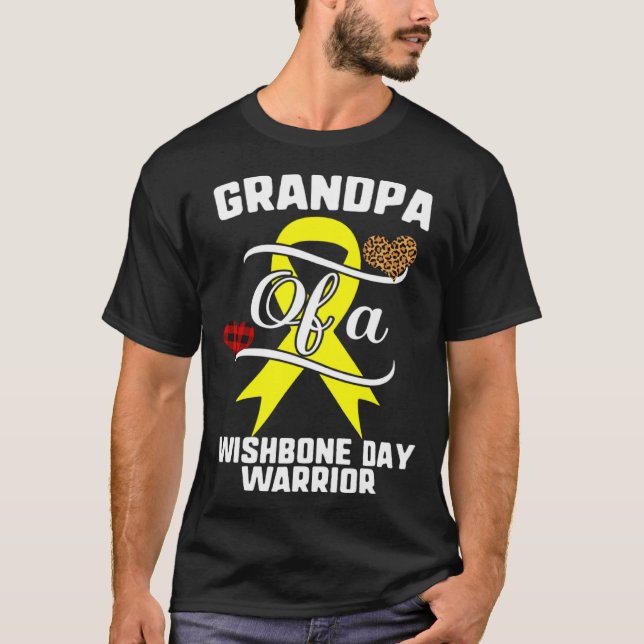 Opa Wishbone Day Leopard Buffalo Karierte Familie T-Shirt (Vorderseite)