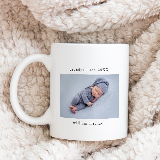 Opa Year etabliertes New Baby Foto Kaffeetasse (Von Creator hochgeladen)