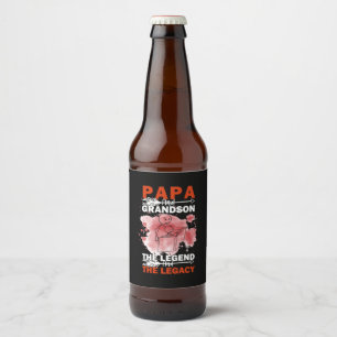 Opa Zitate Papa und Enkel Bierflaschenetikett
