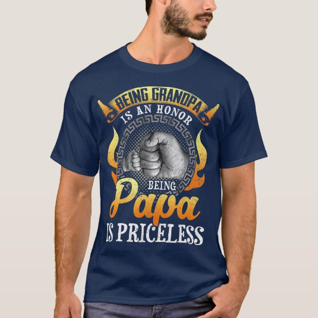 Opa zu sein ist eine Ehre, Papa zu sein T-Shirt (Vorderseite)