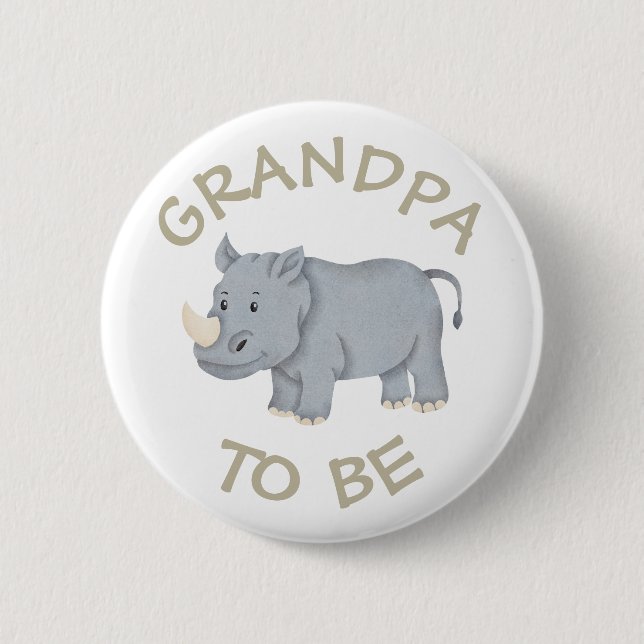 Opa zum Kinderduschknopf Wilder Zoo Button (Vorderseite)